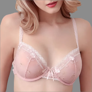 About the Bra - Rosy Unlined Lace Bra - More Colors - About the Bra