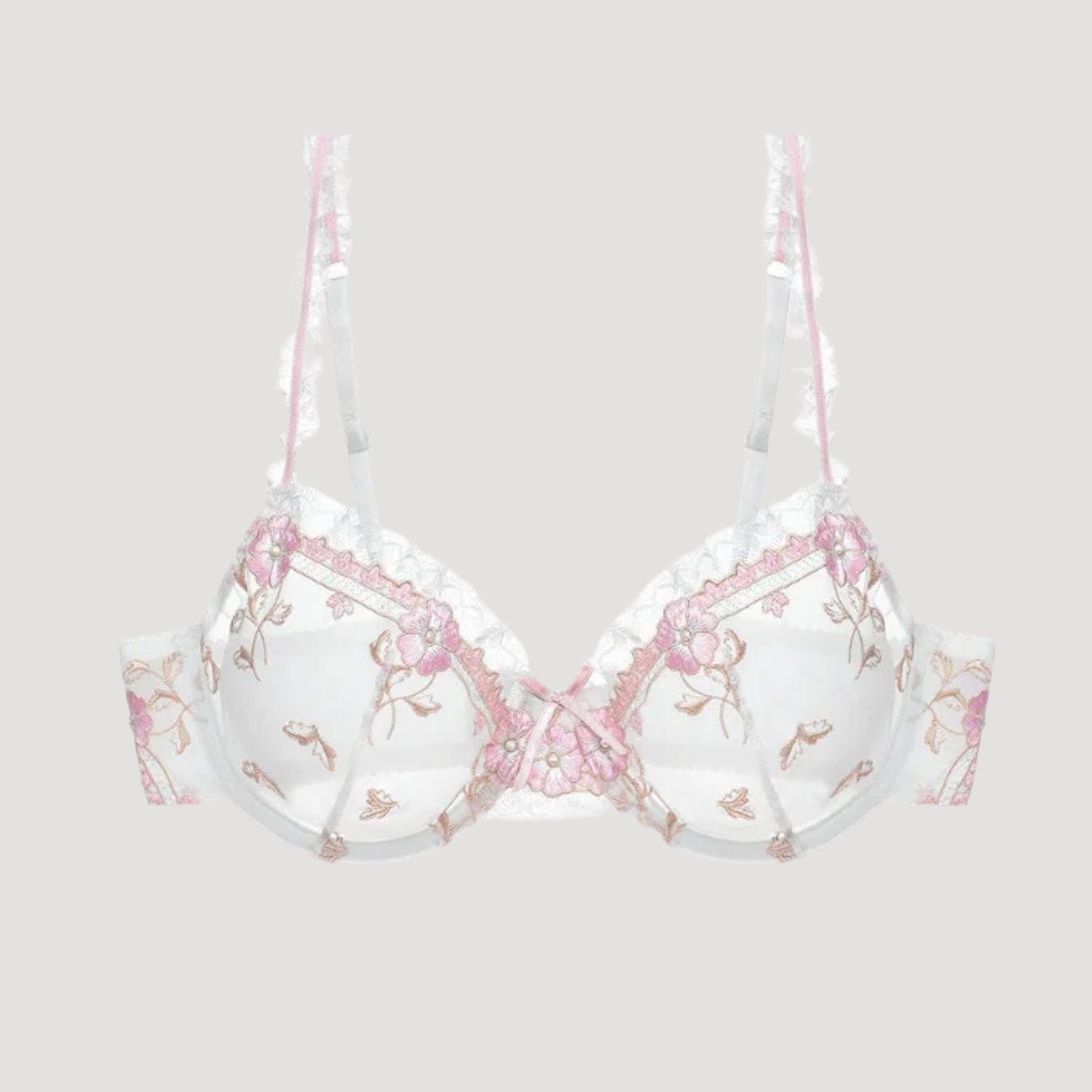 About the Bra - Rosy Unlined Lace Bra - More Colors - About the Bra