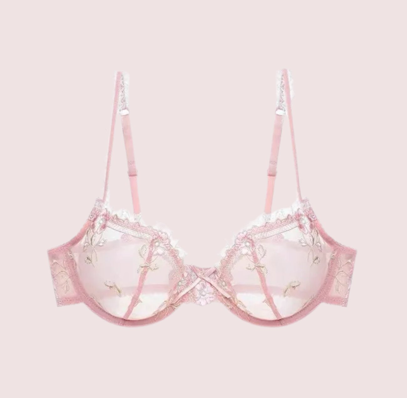 About the Bra - Rosy Unlined Lace Bra - More Colors - About the Bra