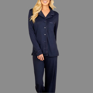 Cosabella - Bella Long Sleeve Pajamas - Navy - About the Bra