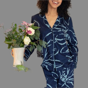 Cyberjammies - Emma Floral Print Pjs - Navy - About the Bra