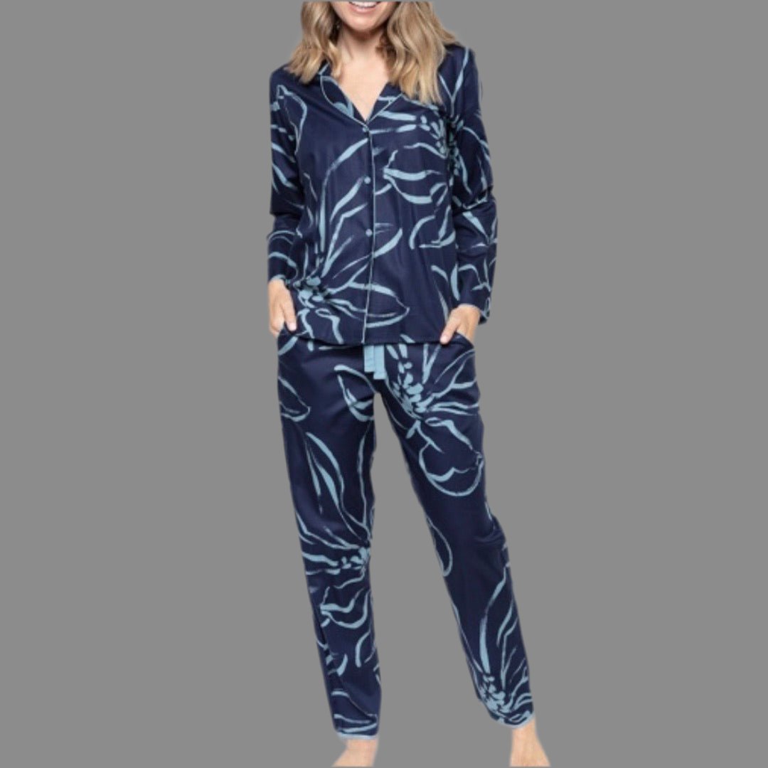 Cyberjammies - Emma Floral Print Pjs - Navy - About the Bra