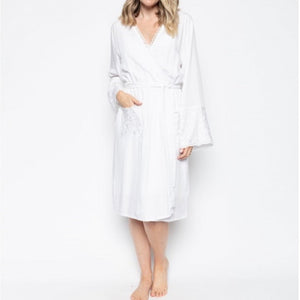 Cyberjammies - Rose Embroidered Robe - White - About the Bra