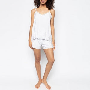 Cyberjammies - Rose Embroidered Shorts - White - About the Bra