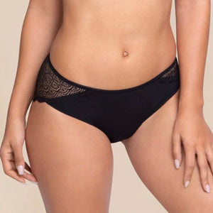 Urban Skivvies - Leak Proof Lace Back Brief - Black - About the Bra