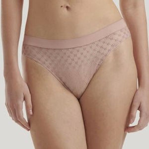 Wolford - Lace & Logo Brief - Powder Pink - About the Bra