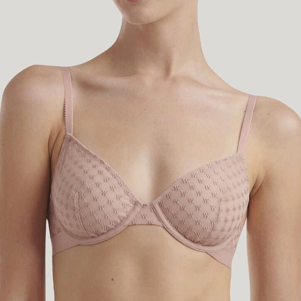 Wolford - Sheer Logo Full Cup Bra - Powder Pink - About the Bra